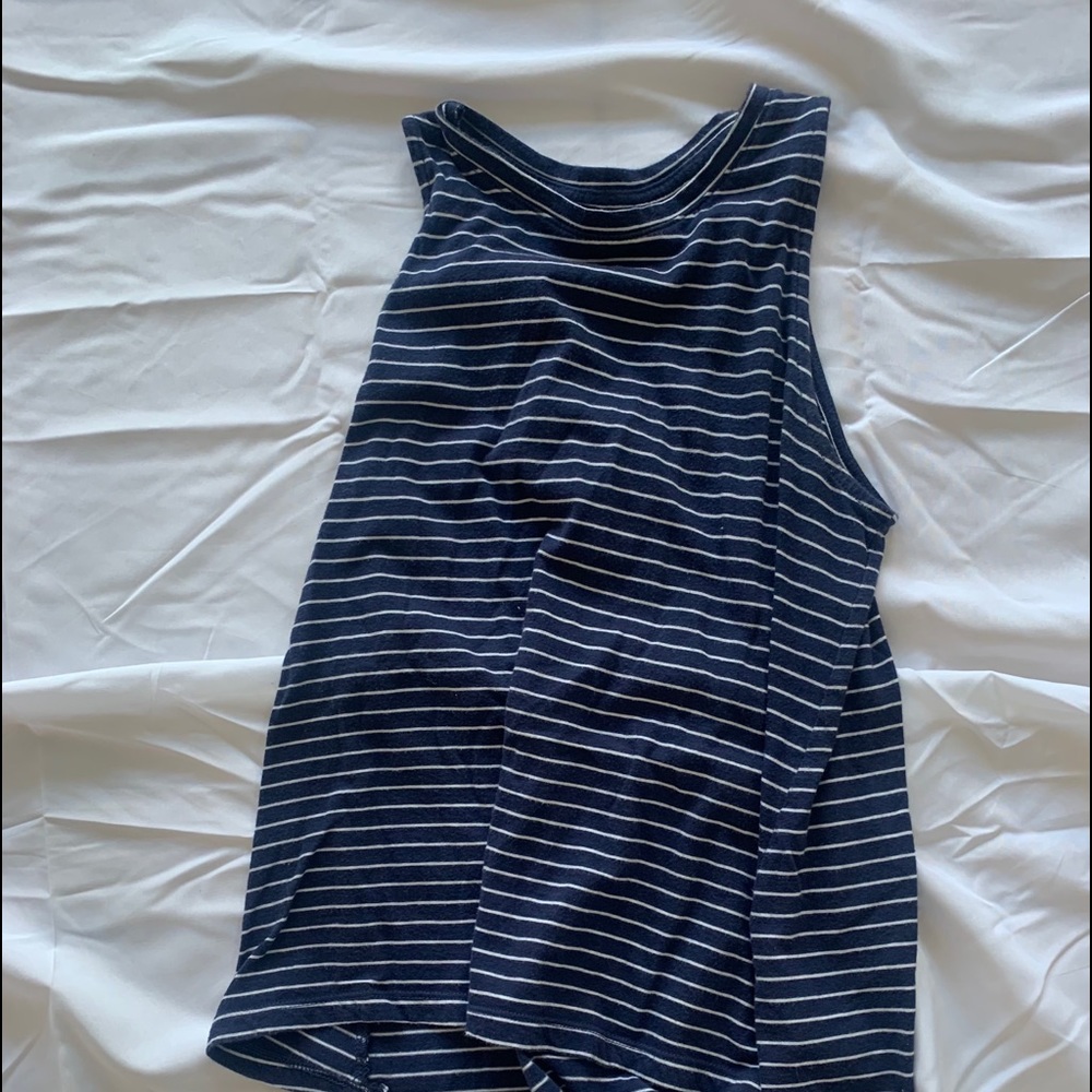 Old Navy Blue Striped Tank Top